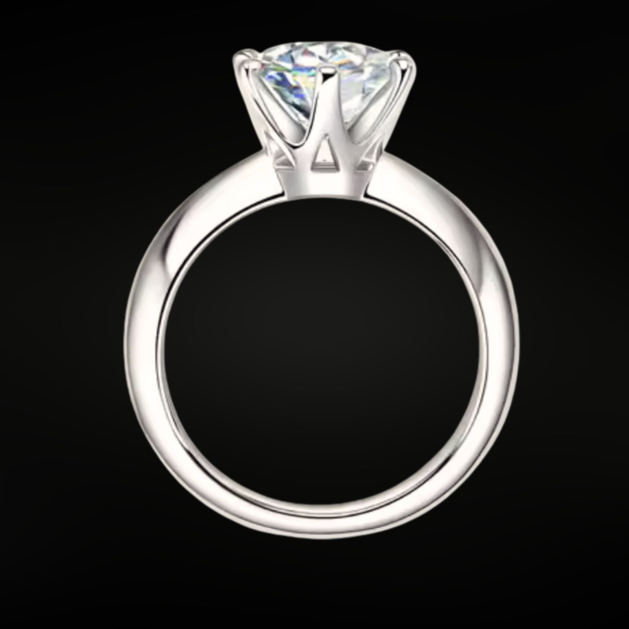 ÉCLATINE Will You Marry Me Classic 3.0ct Moissanite Solitaire Engagement Ring (925 Silver)