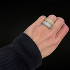 *Now Available in Gold -  ÉCLATINE Luxe Pavé Dome Moissanite Ring | Statement Sparkle