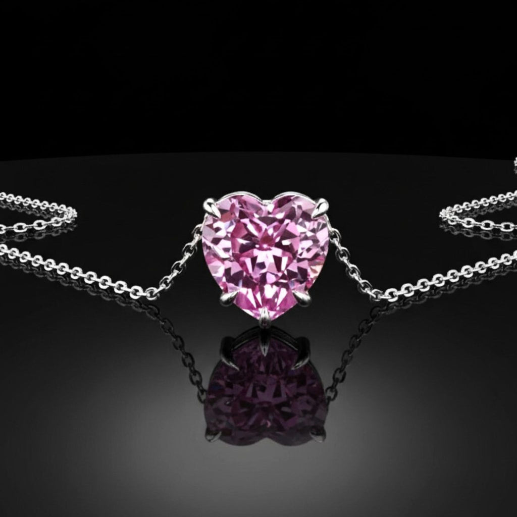 ÉCLATINE Color Heart Necklace | 8mm (Approx. 2ct)