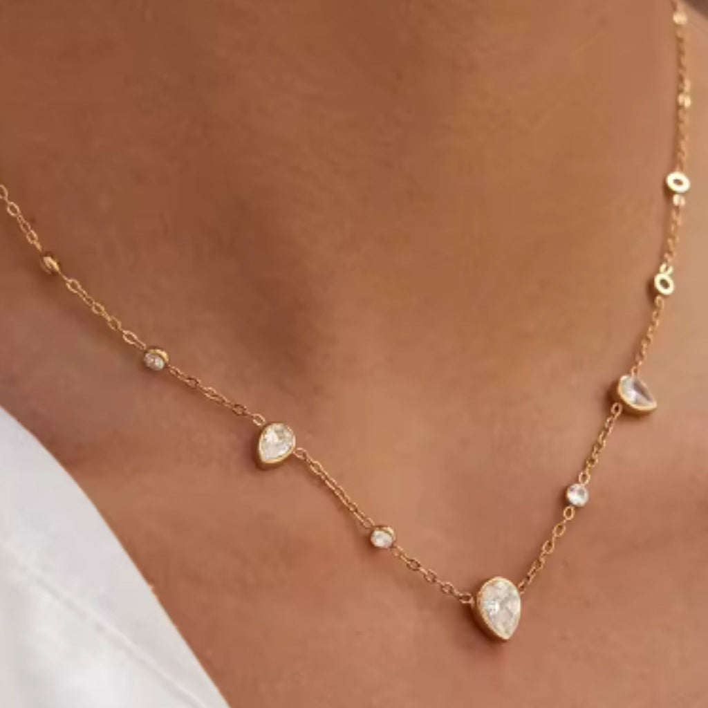 ÉCLATINE Everyday CZ Drop Necklace