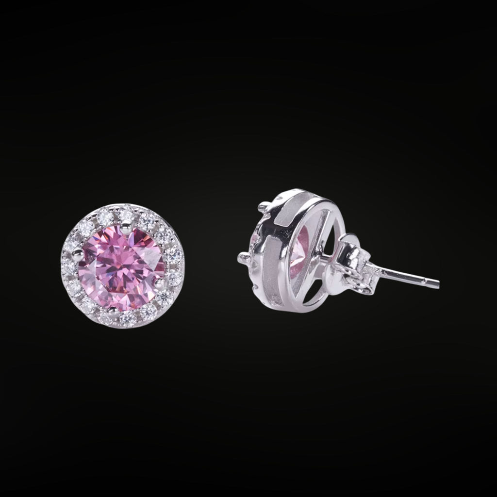 + NEW COLORS | ÉCLATINE | Prism Halo Stud Earrings (1ct, 2ct)