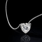 ÉCLATINE Heart Bezel Necklace | 8x8mm (approx. 2ct)