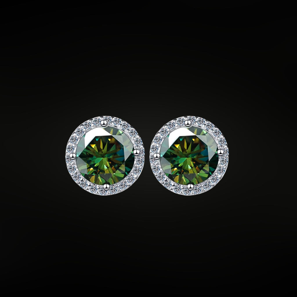 + NEW COLORS | ÉCLATINE | Prism Halo Stud Earrings (1ct, 2ct)