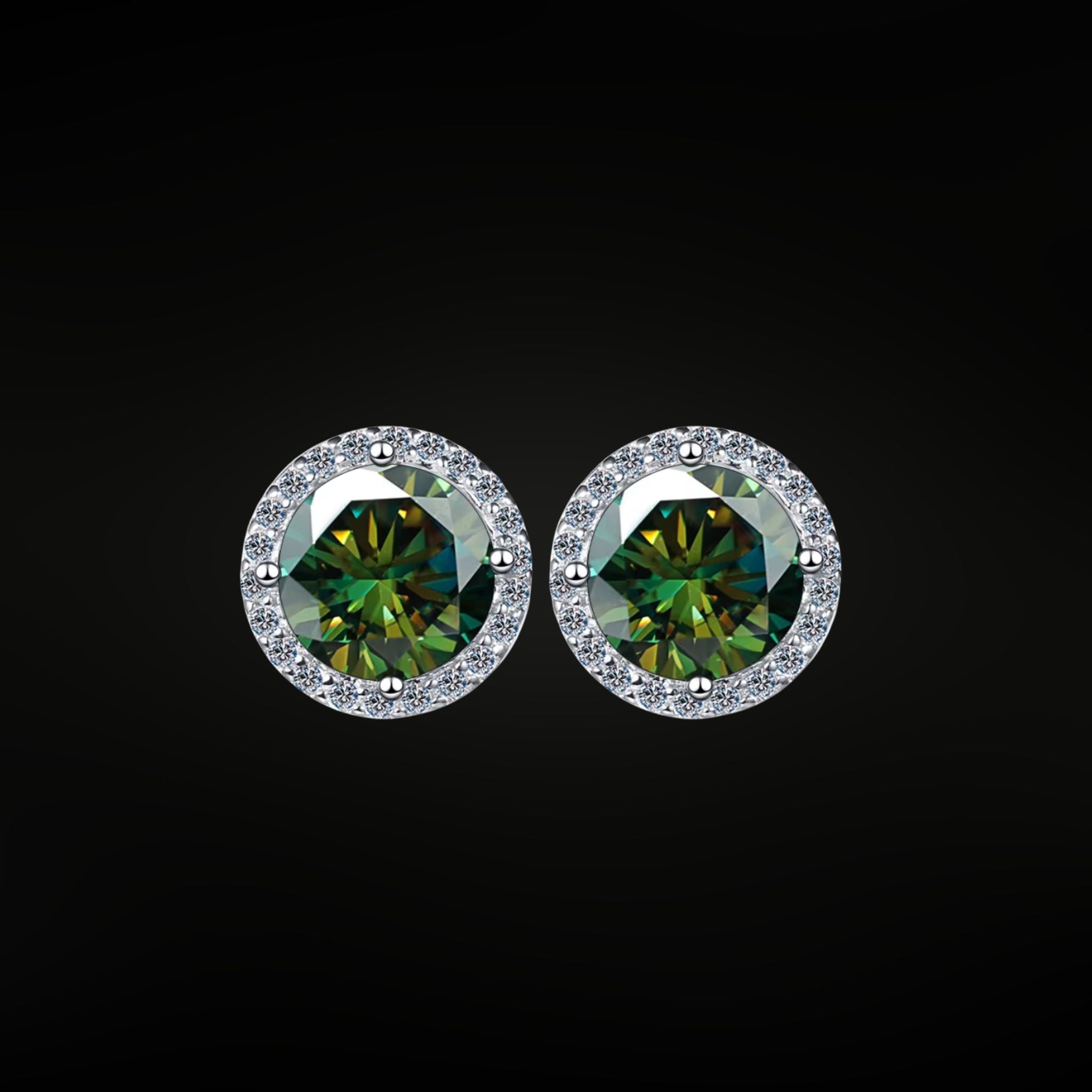 + NEW COLORS | ÉCLATINE | Prism Halo Stud Earrings (1ct, 2ct)