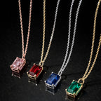 ÉCLATINE Prism Emerald-Cut Color Gem Necklace