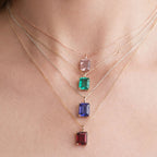 ÉCLATINE Prism Emerald-Cut Color Gem Necklace