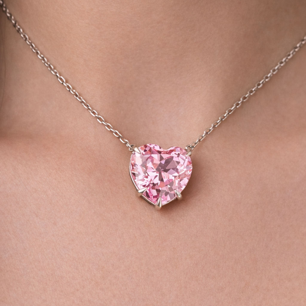 ÉCLATINE Color Heart Necklace | 8mm (Approx. 2ct)