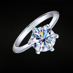 ÉCLATINE Will You Marry Me Classic 3.0ct Moissanite Solitaire Engagement Ring (925 Silver)