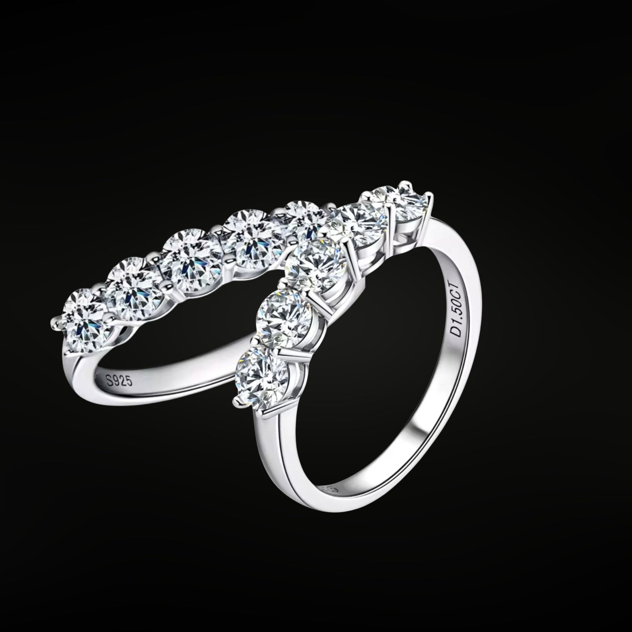 ÉCLATINE Signature Stack Set | 5-stone ring x 2