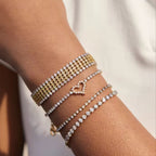 ÉCLATINE Chic Tennis Bracelets | 4-Piece Lightweight Set