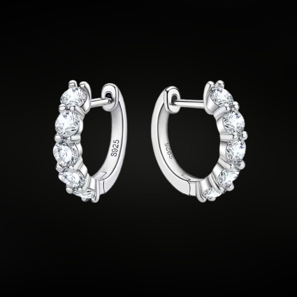 ÉCLATINE  Everyday Essential – Moissanite Huggie  Earrings