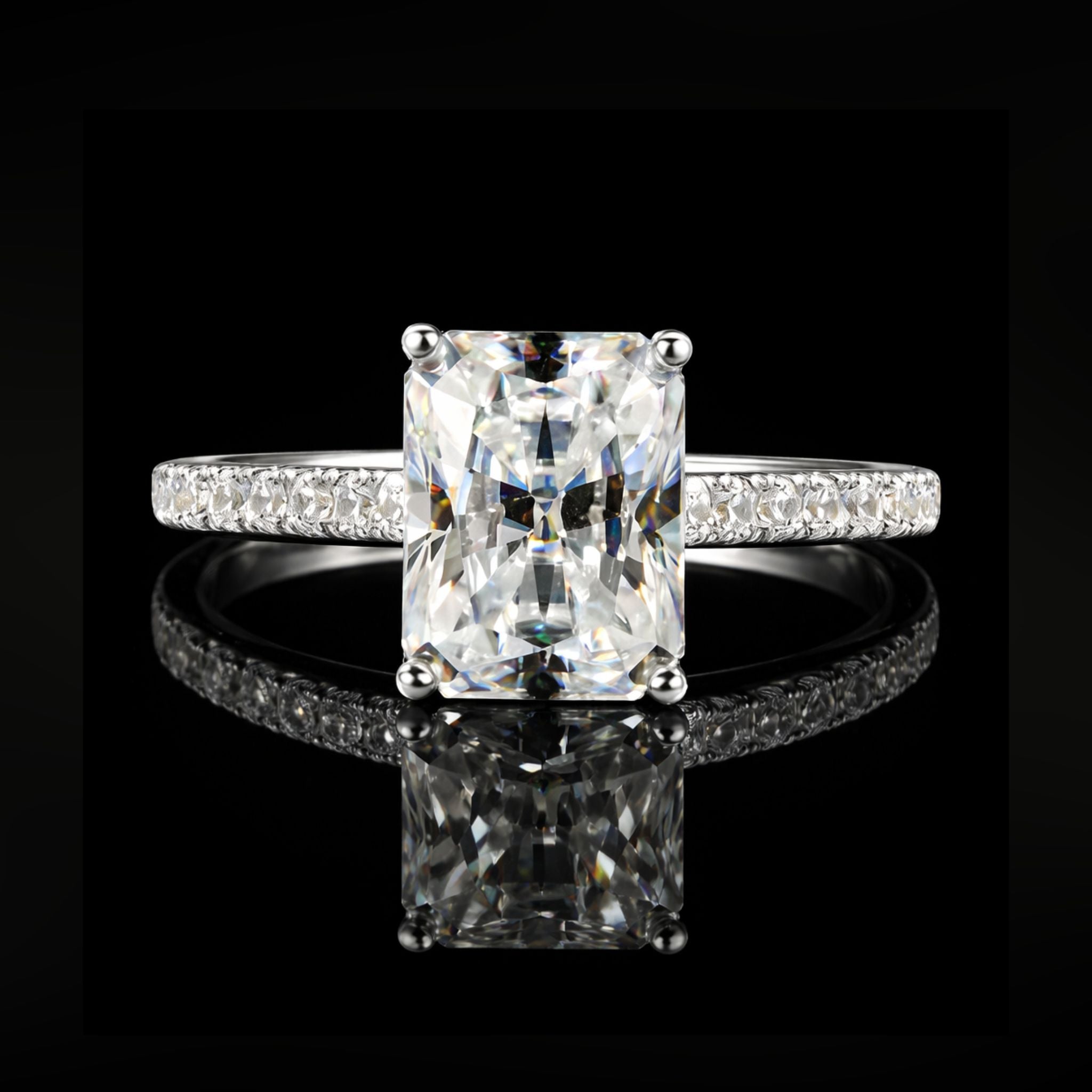 ÉCLATINE Baguette Cut Wedding Ring  3ct