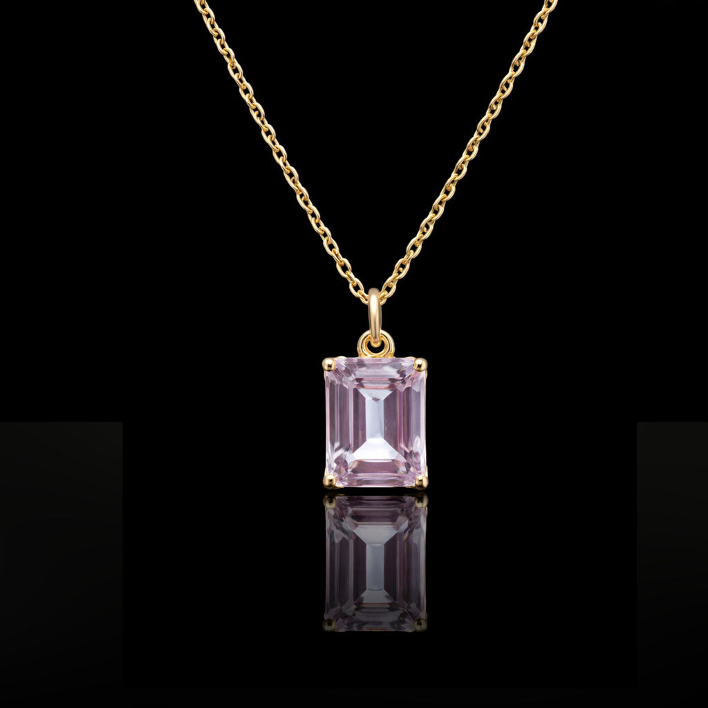 ÉCLATINE Prism Emerald-Cut Color Gem Necklace