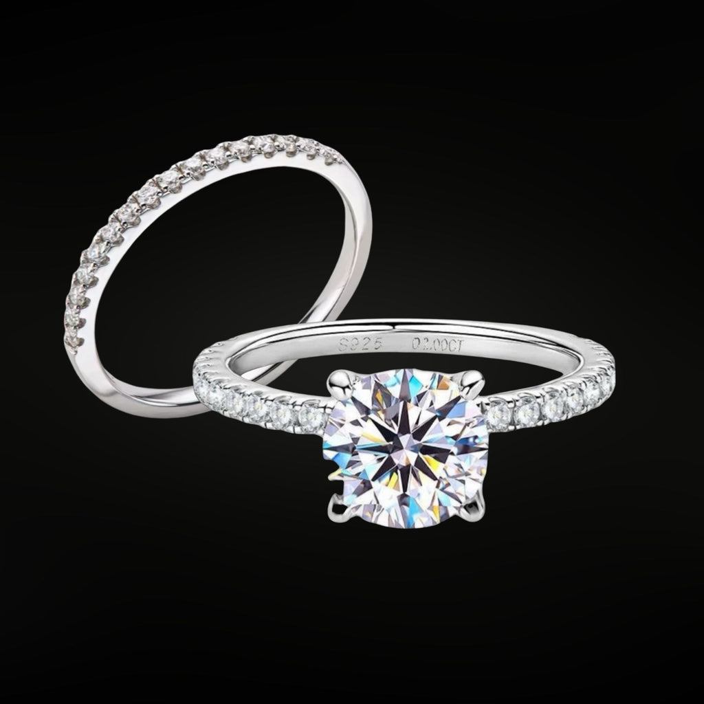 ÉCLATINE Duo: Solitare & Pavé Band