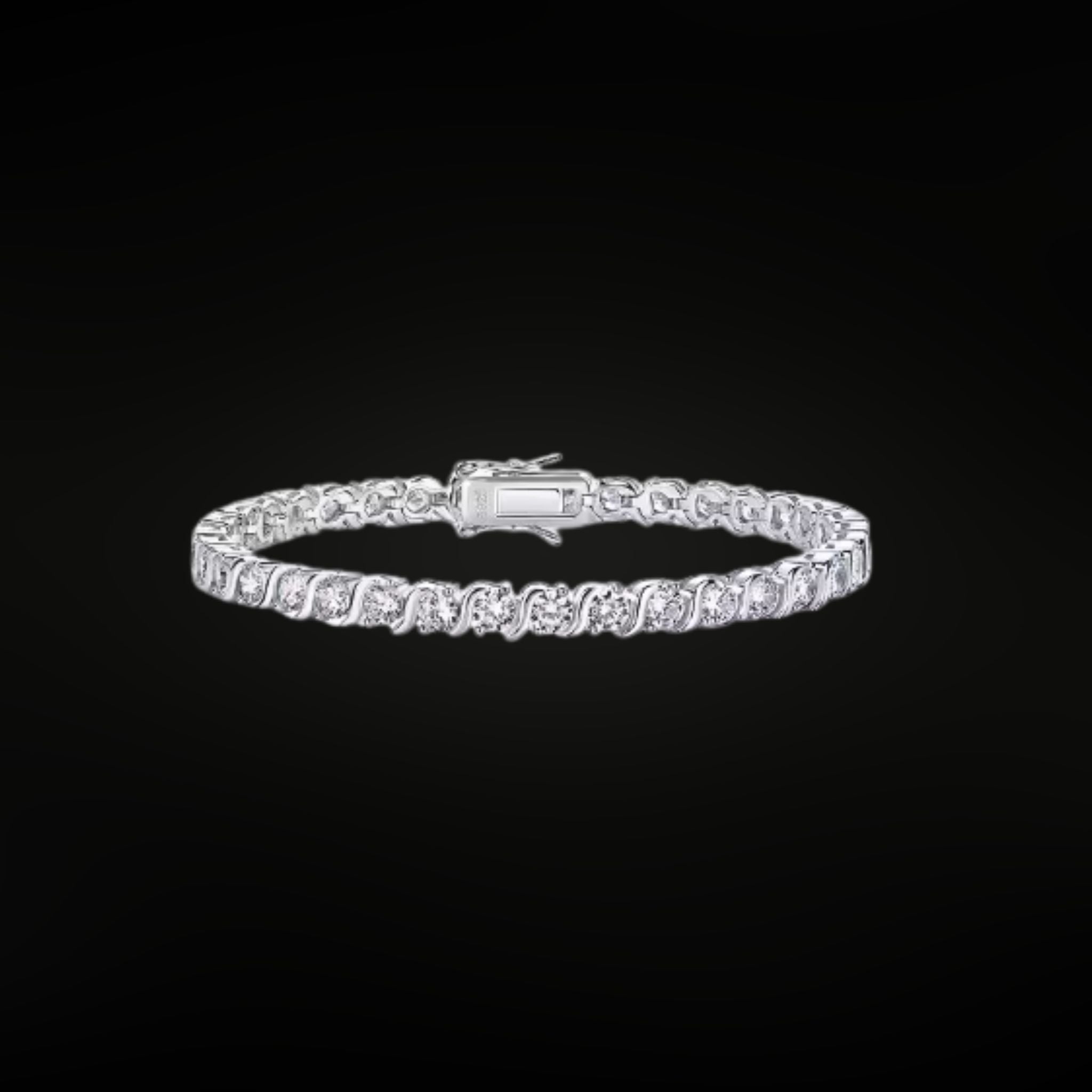 ÉCLATINE Twist Link Tennis Bracelet 4mm
