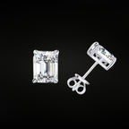 ÉCLATINE Classic Emerald Cut | Studs Earrings (5×7mm / 6×8mm)