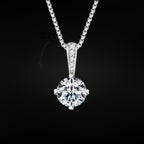 ÉCLATINE Box Chain 2 ct Moissanite Necklace