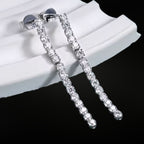 ÉCLATINE  1.80ct Moissanite 40mm Drop Earrings