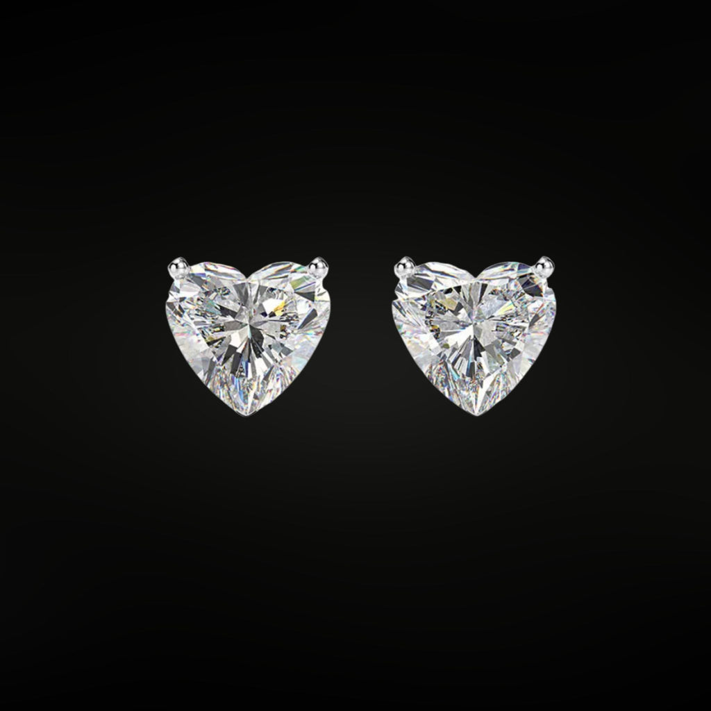 ÉCLATINE Classic Heart Stud Earrings | 6.5mm / 8mm