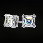 ÉCLATINE Classic Asscher Cut Stud Earrings (approx. 2ct Each)