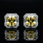 ÉCLATINE Made | Cushion Cut Color Gem Stud Earrings (2ct Each)