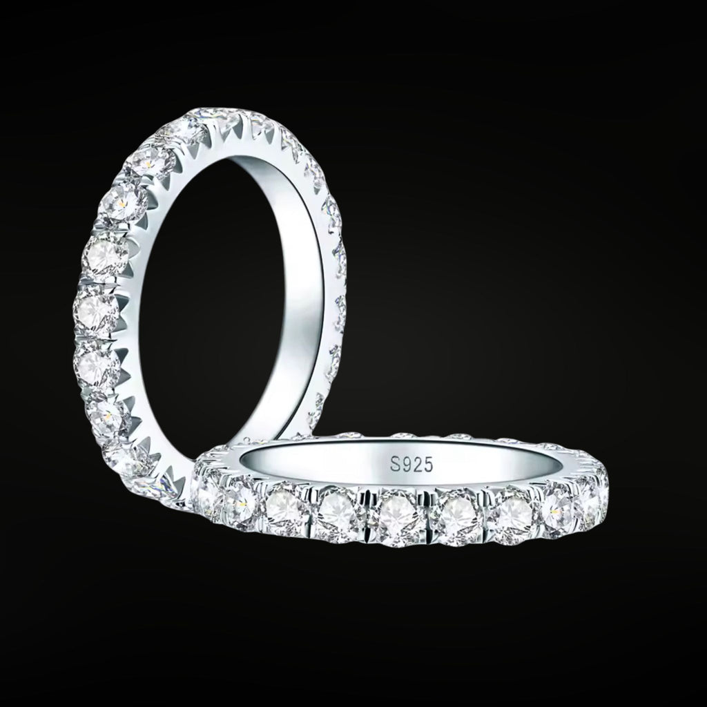 ÉCLATINE  Eternal Lumière Band | 3 mm D Color VVS Moissanite Full Eternity