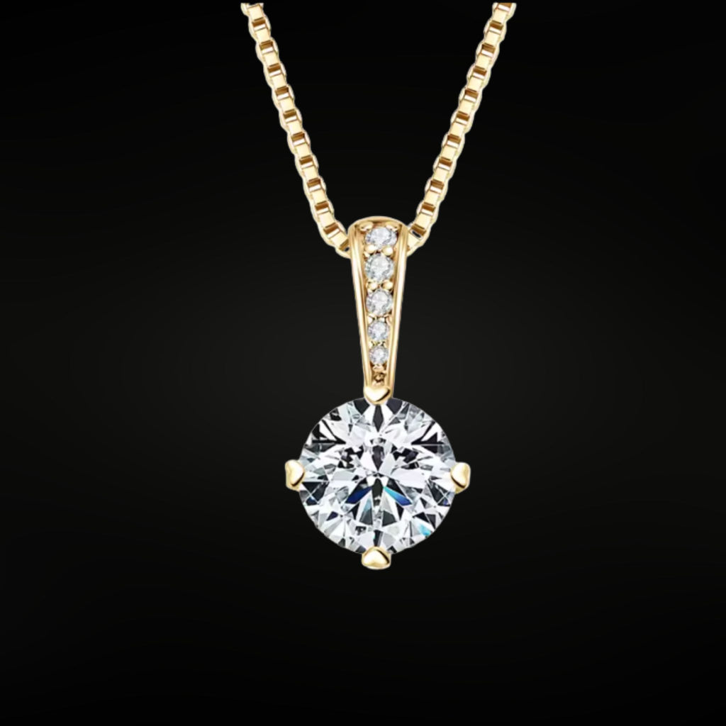 ÉCLATINE Box Chain 2 ct Moissanite Necklace