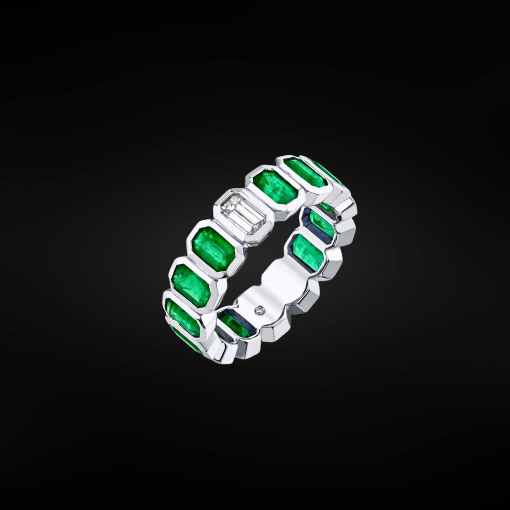 ÉCLATINE Micro Pavé Pink Ruby Eternity Band