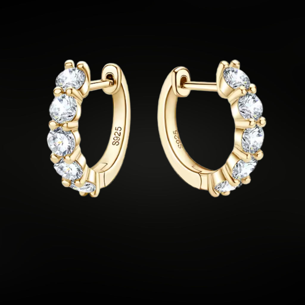 ÉCLATINE  Everyday Essential – Moissanite Huggie  Earrings