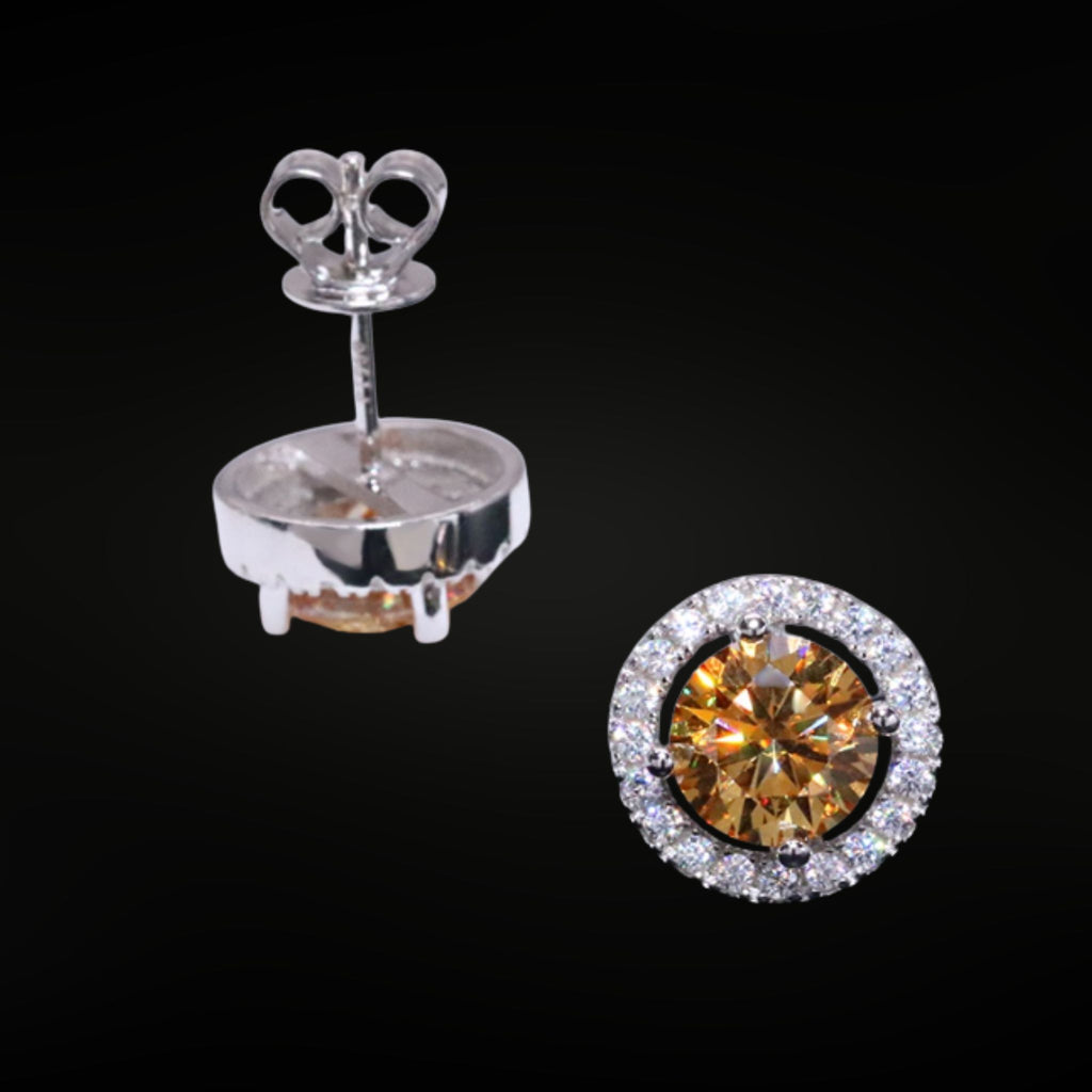 + NEW COLORS | ÉCLATINE | Prism Halo Stud Earrings (1ct, 2ct)