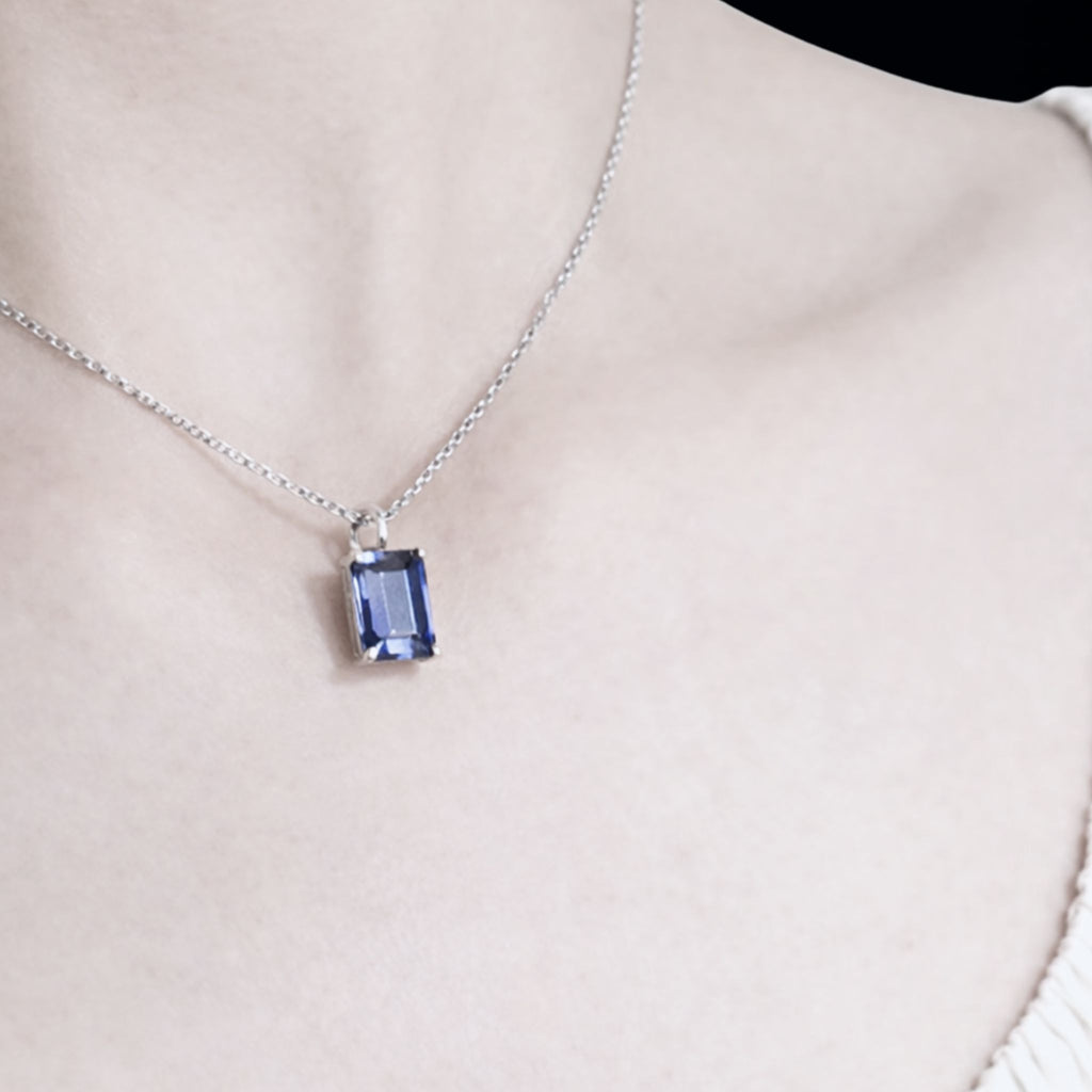 ÉCLATINE Prism Emerald-Cut Color Gem Necklace