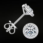ÉCLATINE 2.0CT Halo Moissanite Stud Earrings