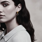 Two-Tone Oval Link Earrings