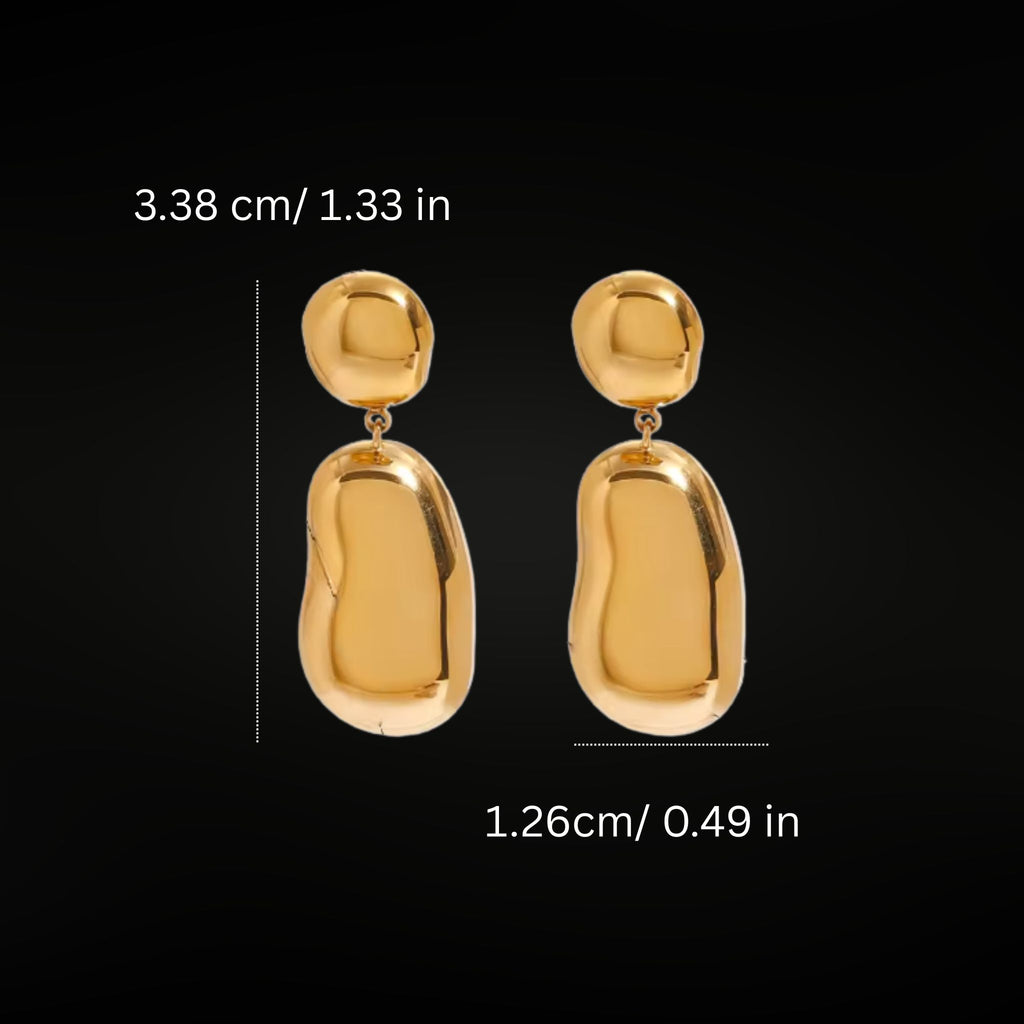 ÉCLATINE Melted Gold Drops-Hypoallergenic, tarnish-resistant, and waterproof