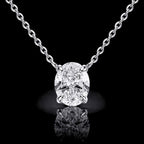 ÉCLATINE Classic Oval Cut Necklace | 7x9mm(approx. 2ct)