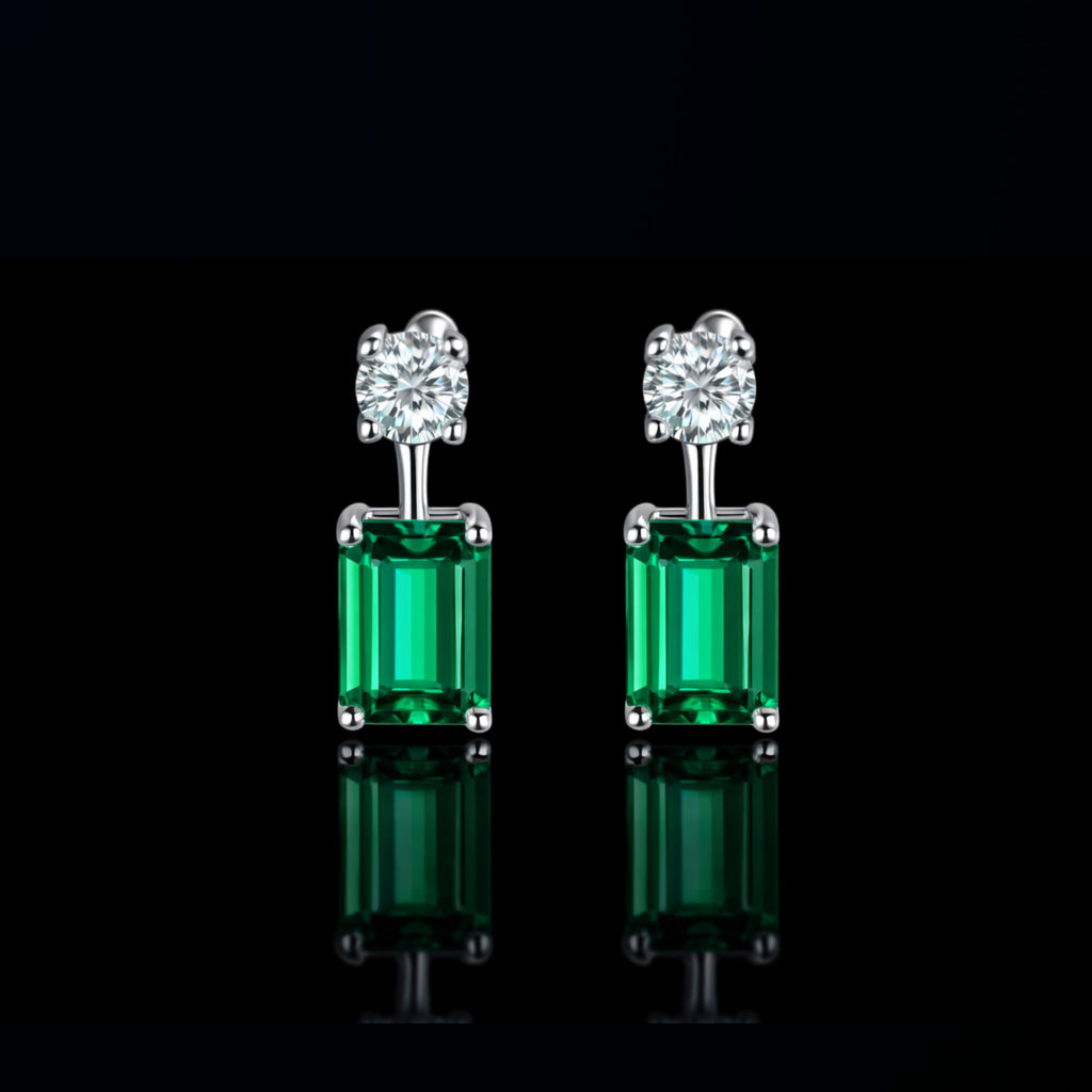 lab emerald earrings
