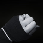 ÉCLATINE Duo II 3.0 ct Solitaire Engagement Ring + 2mm Full Moissanite Wedding Guard Ring