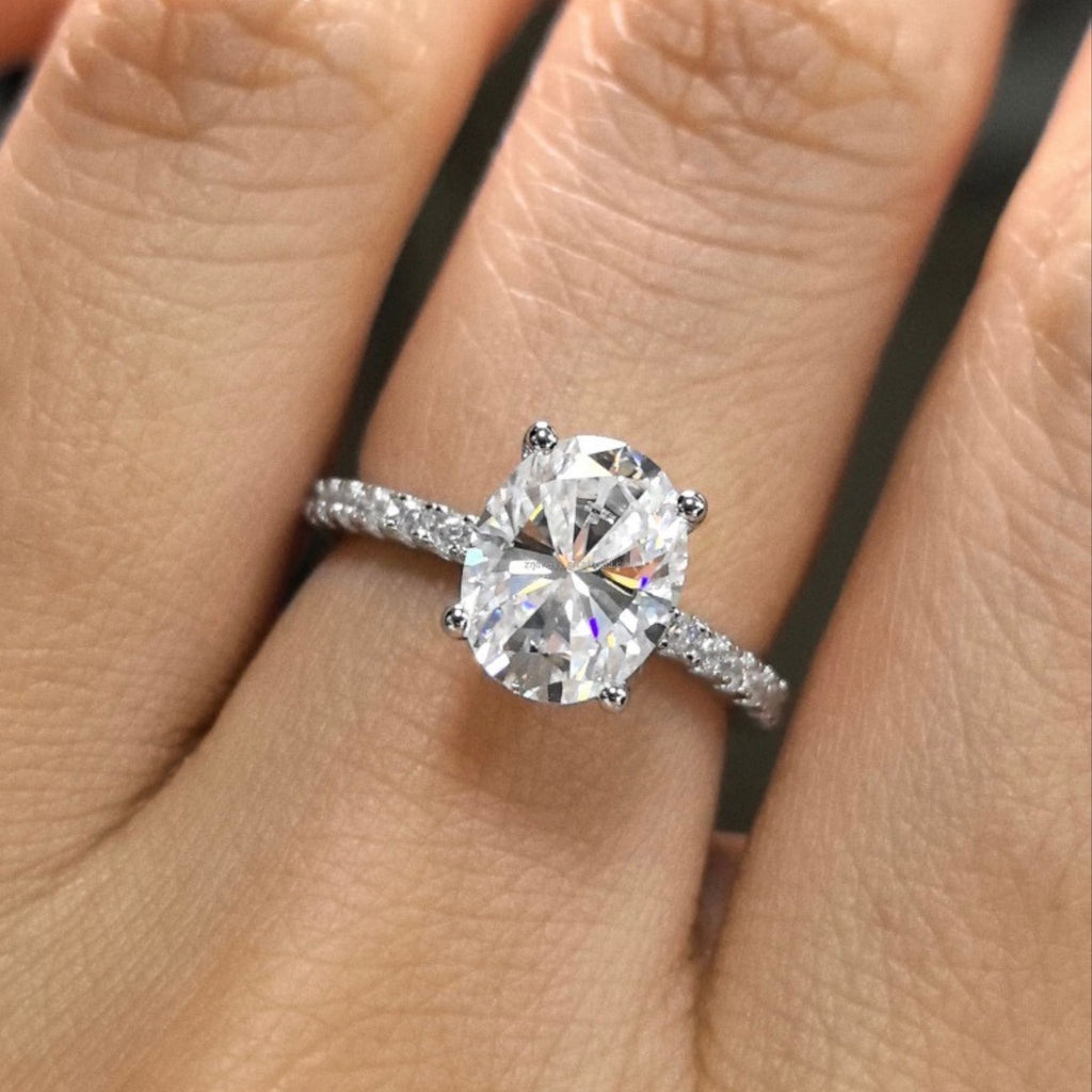 ÉCLATINE Radiant Oval 3ct Engagement Ring