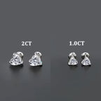 ÉCLATINE Classic Heart Stud Earrings | 6.5mm / 8mm