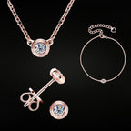 Moissanite 3-Piece Jewelry Set in 925 Sterling Silver