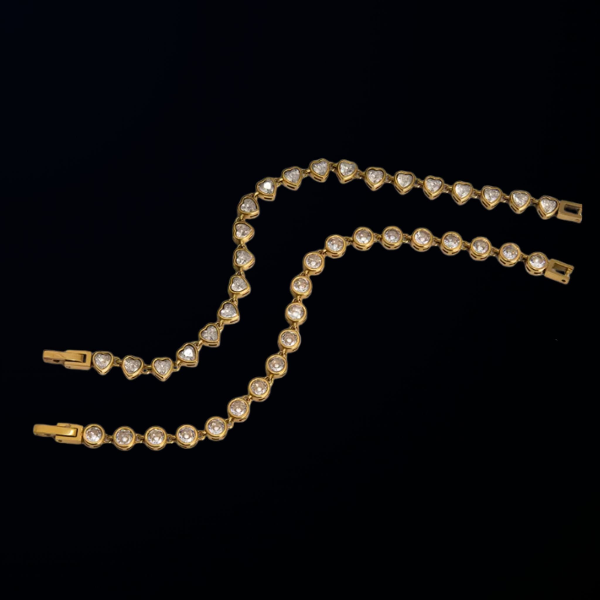 ÉCLATINE Bezel Tennis Bracelets | 2-Piece-Set