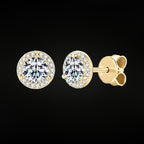 ÉCLATINE 2.0CT Halo Moissanite Stud Earrings