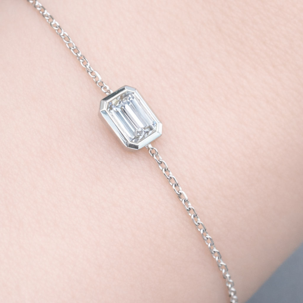 ●ÉCLATINE Emerald Bezel Bracelet