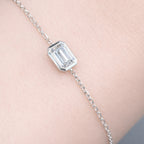 ●ÉCLATINE Emerald Bezel Bracelet