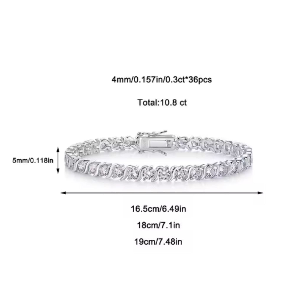 ÉCLATINE Twist Link Tennis Bracelet 4mm