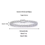 ÉCLATINE Twist Link Tennis Bracelet 4mm