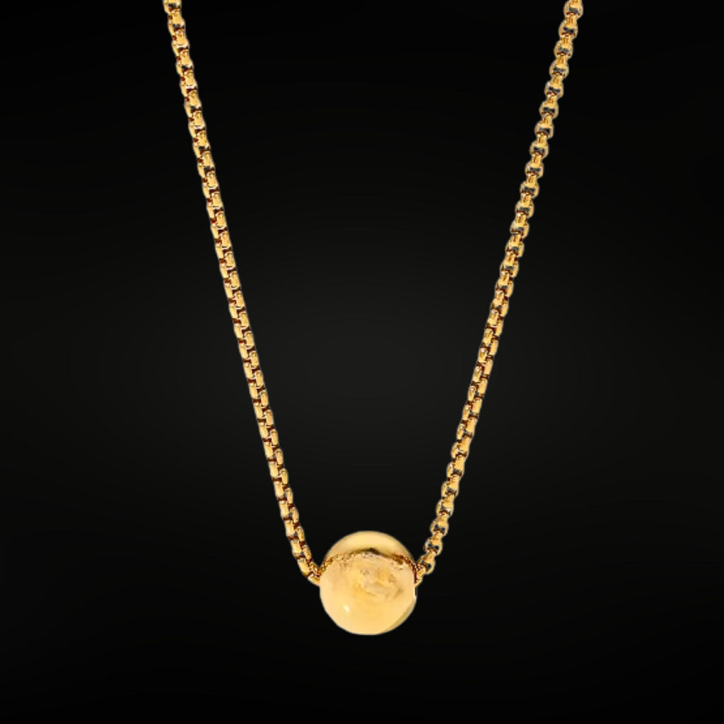 ÉCLATINE Golden Sphere Necklace| Hypoallergenic Waterresistant