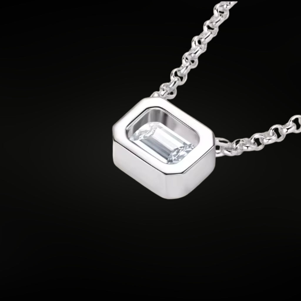 ÉCLATINE I SEE YOU Emerald Cut Necklace