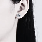 ÉCLATINE 1.0CT Halo Moissanite Stud Earrings