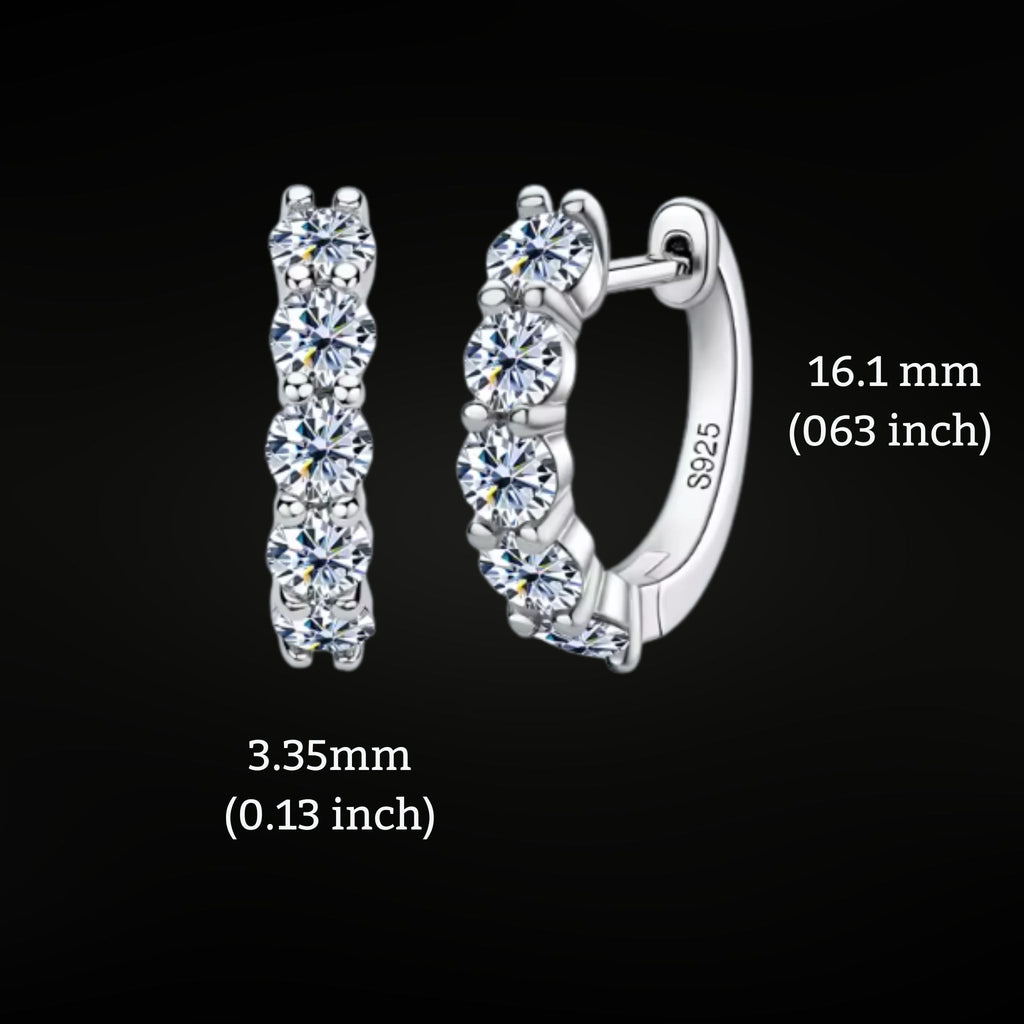 ÉCLATINE  Everyday Essential – Moissanite Huggie  Earrings